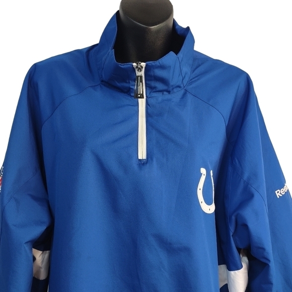 NFL Reebok Indianapolis Colts Men's Pullover Windbreaker Jacket Size XL - Picture 3 of 10